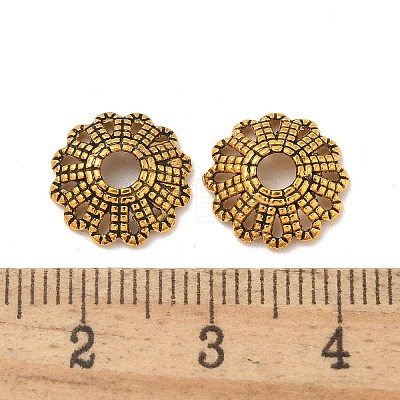 Tibetan Style Alloy Bead Caps TIBE-P003-76AG-1