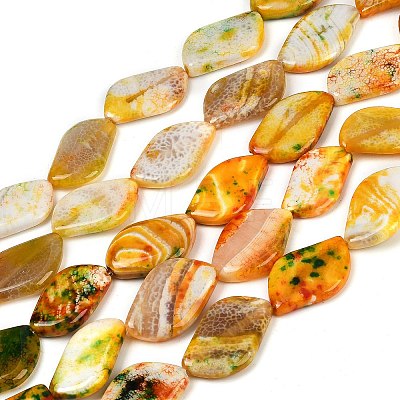 Dyed Natural Agate Beads Strands G-U029-I01-1