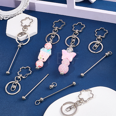 10Pcs Alloy Keychain Clasps KEYC-SC0001-79C-1