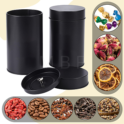 16Pcs Tinplate Tea Sealed Storage Boxes with Lid CON-WA0001-29-1
