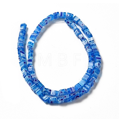 Handmade Millefiori Glass Beads Strands LAMP-F026-01A-1