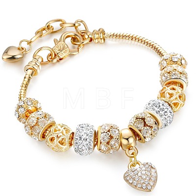 Heart Alloy with Crystal Rhinestone Charm Bracelets FS-WG8E942-01-1