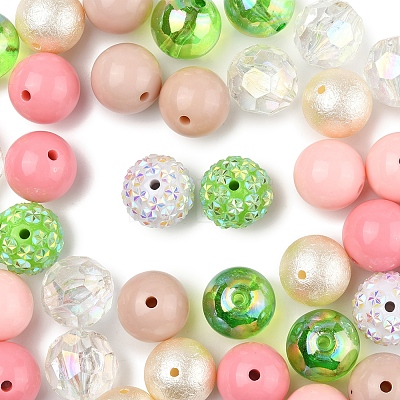 40Pcs 8 Styles Acrylic Beads OACR-FS0004-10-1