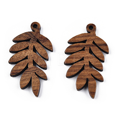 Natural Walnut Wood Pendants X-WOOD-T023-15-1