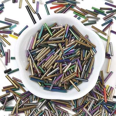Glass Round Bugle Beads SEED-XCP0001-44-1