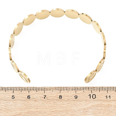 Halloween 201 Stainless Steel Cuff Bangles for Women BJEW-T024-01H-G-1