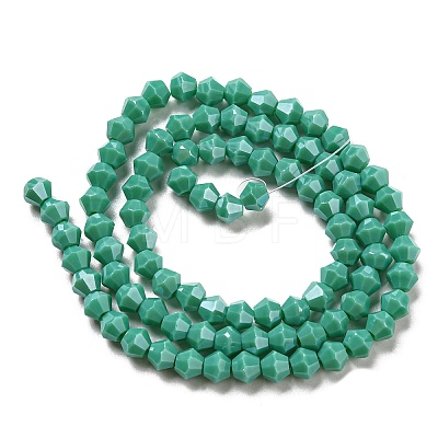 Opaque Solid Color Electroplate Glass Beads Strands GLAA-F029-P4mm-C07-1