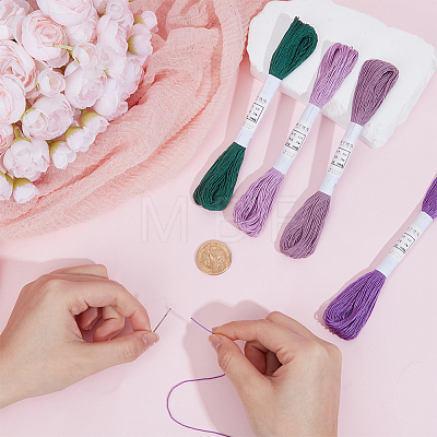 4 Skeins 4 Colors 6-Ply Cotton Embroidery Floss EMBR-WH20001-003C-1