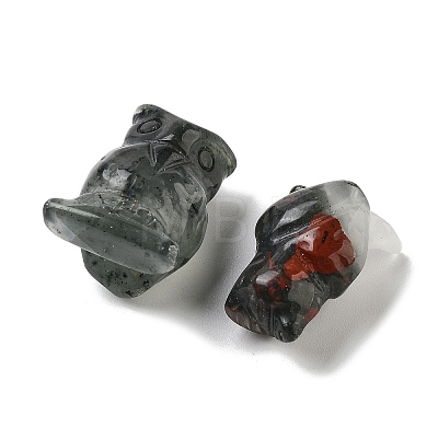 Natural Bloodstone Carved Figurines DJEW-L023-G10-1