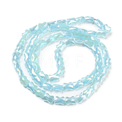 AB Color Plate Glass Beads Strands EGLA-P051-06B-C02-1