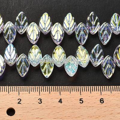 Electroplate Glass Beads Strands EGLA-B004-02A-HAB01-1