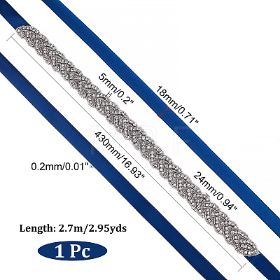 Polyester Bridal Belts DIY-WH0043-02C-1