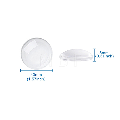 Transparent Glass Cabochons GGLA-CD0001-04-1