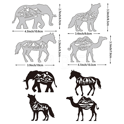 Forest Theme Carbon Steel Cutting Dies Stencils DIY-WH0309-1375-1