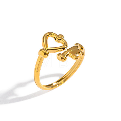 304 Stainless Steel Cuff Open Rings for Women YS0840-1