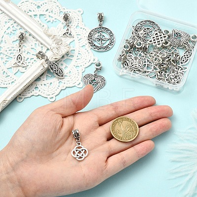 22Pcs 11 Style Alloy European Dangle Charms PALLOY-YW00226-1