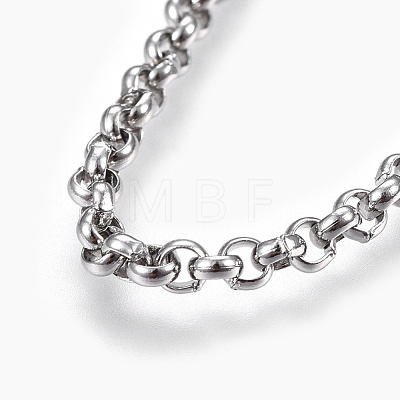 304 Stainless Steel Rolo Chain Necklaces NJEW-F242-12P-A-1