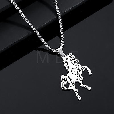 Hip-hop Style Animal Theme 304 Stainless Steel Pendant Necklaces FS-WG80E3F-07-1