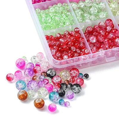 1880Pcs 24 Style Transparent Crackle Glass Beads CCG-YW0001-16-1