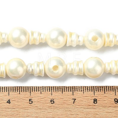 Natural Shell Pearl 3-Hole Guru Bead Strands G-K149-53A-1