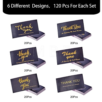 120 Sheets 6 Style Coated Paper Cards DIY-SZ0003-36-1