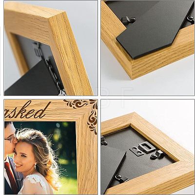 Natural Wood Photo Frames DIY-WH0234-015-1