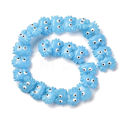 Transparent Glass Enamel Beads LAMP-V001-08J-1