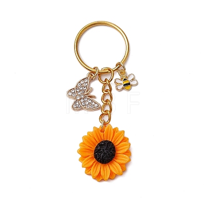 Alloy Enamel Charms and Resin Keychain Sets KEYC-JKC00889-1