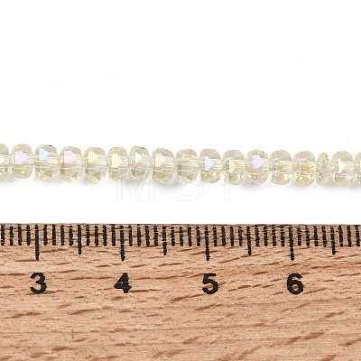 Electroplate Glass Beads Strands GLAA-Q105-03-04-1