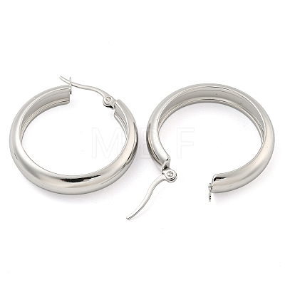 Tarnish Resistant 202 Stainless Steel Hoop Earrings EJEW-H003-38P-04-1