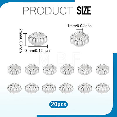 20Pcs 925 Sterling Silver Beads STER-PH0004-36B-1
