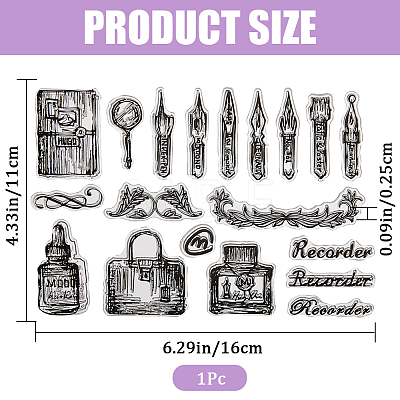 Clear Silicone Stamps DIY-WH0430-338A-1