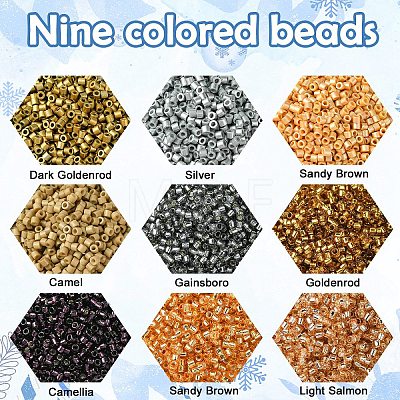 10080Pcs 9 Colors Baking Paint Glass Seed Beads SEED-YW0002-48-1