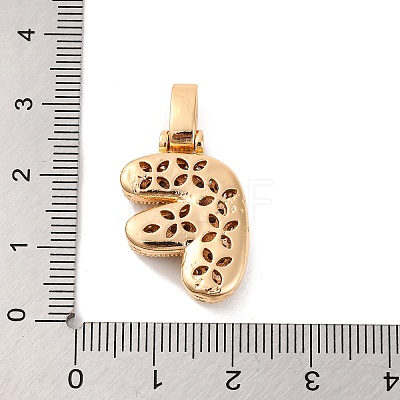 Brass Micro Pave Cubic Zirconia Pendants KK-C076-29F-G01-1