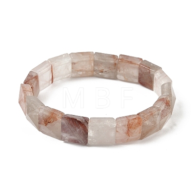 Natural Ferruginous Quartz Beads Stretch Bracelets for Women Men BJEW-C097-06-09-1