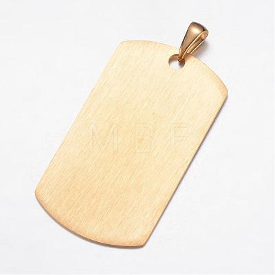 Ion Plating(IP) 304 Stainless Steel Pendants STAS-G077-01G-1