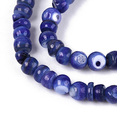 Natural Freshwater Shell Dyed Beads Strands SHEL-T020-29A-10-1