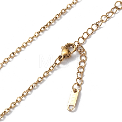 Ion Plating(IP) 304 Stainless Steel Cable Chain Necklace for Men Women NJEW-K245-025A-1