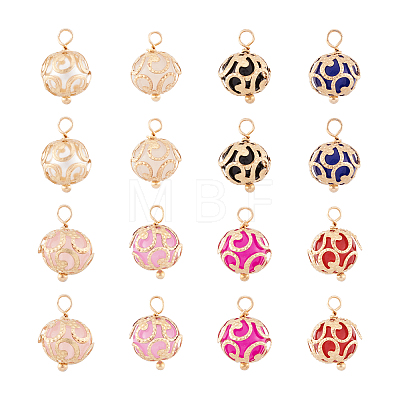 Craftdady 32Pcs 8 Colors ABS Plastic Imitation Pearl Charms KK-CD0001-23-1