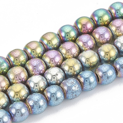 Electroplate Non-magnetic Synthetic Hematite Beads G-N0318-16-A-1