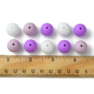 30Pcs 3 Colors Silicone Beads Round Rubber Bead 15MM Loose Spacer Beads for DIY Supplies Jewelry Keychain Making SIL-FS0001-01A-1