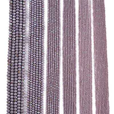 Electroplate Opaque Solid Color Glass Beads Strands EGLA-A044-P6mm-L13-1