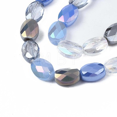 Electroplate Glass Beads Strands EGLA-S194-17C-1
