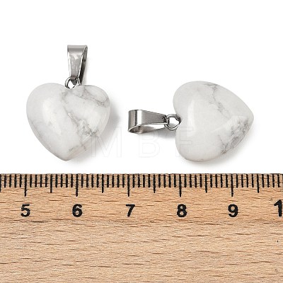 Natural Howlite Pendants G-I311-A31-1