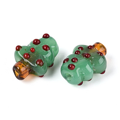 Christmas Handmade Lampwork Beads LAMP-T022-28-1