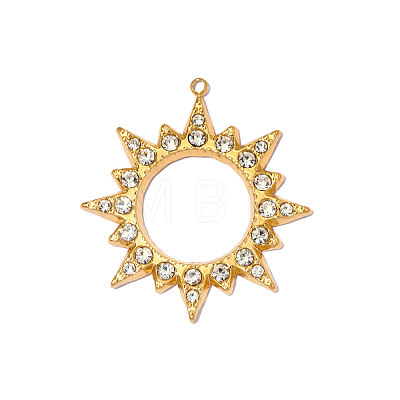 304 Stainless Steel Rhinestone Pendants STAS-OY013-54G-1