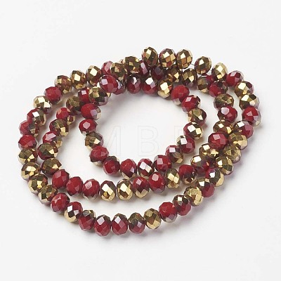 Electroplate Opaque Glass Beads Strands LS-EGLA-A034-P8mm-O10-1