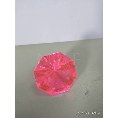 Acrylic Rhinestone Pointed Back Cabochons LS-GACR-WH0001-01G-1