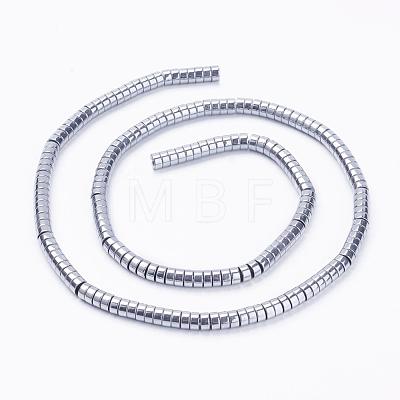 Electroplate Non-Magnetic Synthetic Hematite Beads Strands G-F510-03P-4mm-1