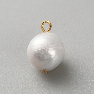 Natural Baroque Keshi Pearl Charms KK-CJC0025-001G-01-1